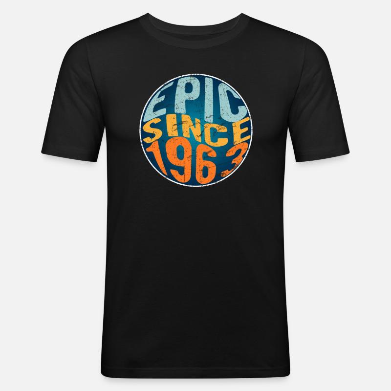 Episch Seit 1963 - Männer Slim Fit T-Shirt - Schwarz
