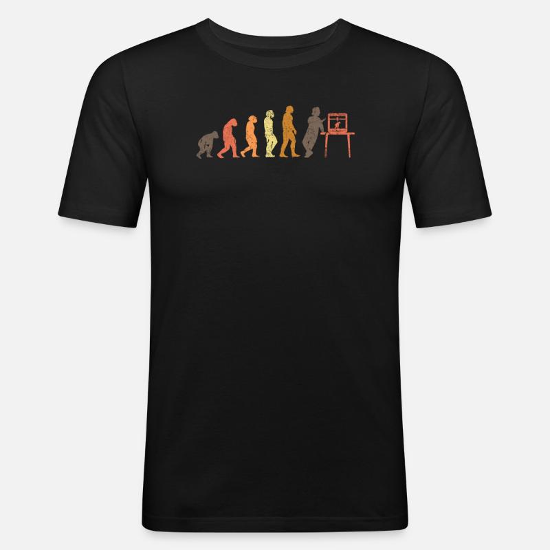 Imprimante 3D Evolution Imprimante 3D Rétro - T-shirt près du corps Homme - noir