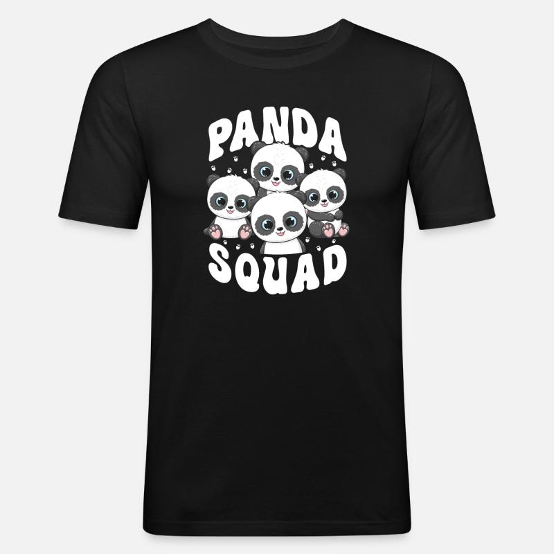 Panda Squad - Men's Slim Fit T-Shirt - black
