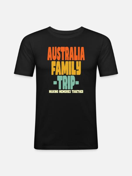 Australia Family Trip Holidays - Men's Slim Fit T-Shirt - black