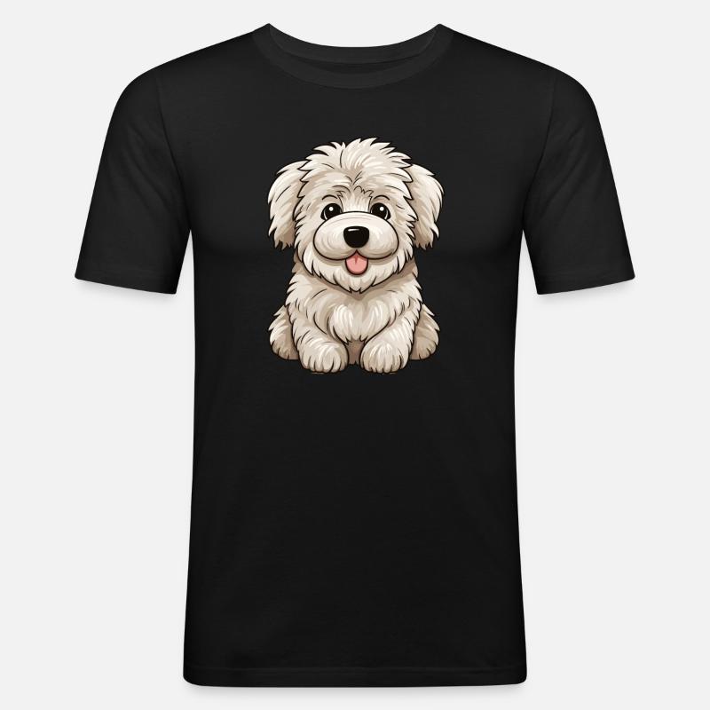 Cane Maremmano Abruzzese Kawaii Maremma - Maglietta aderente da uomo - nero