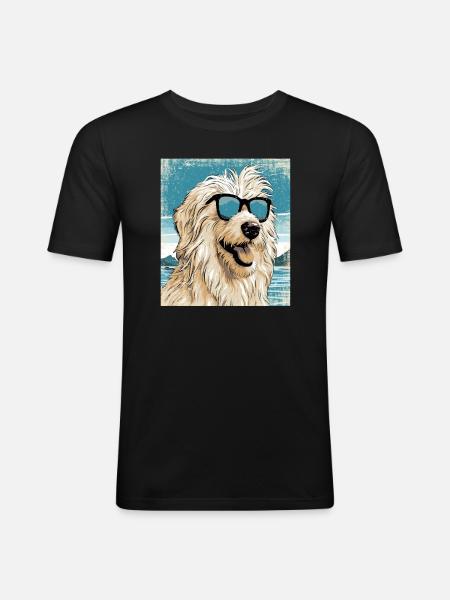 Maremmano Abruzzese German Shepherd - Men's Slim Fit T-Shirt - black