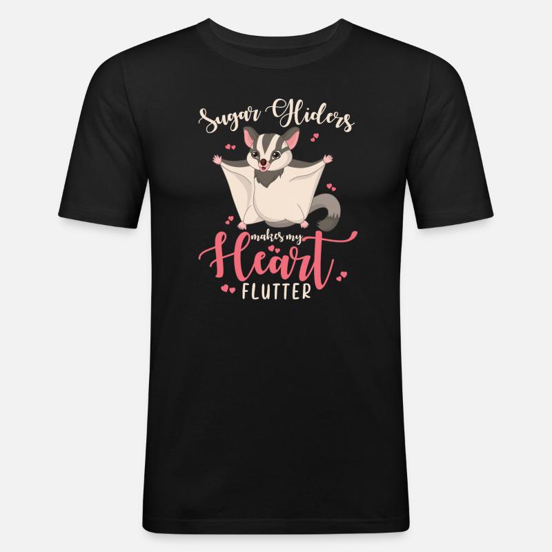 Sugar Glider Spruch - Männer Slim Fit T-Shirt - Schwarz