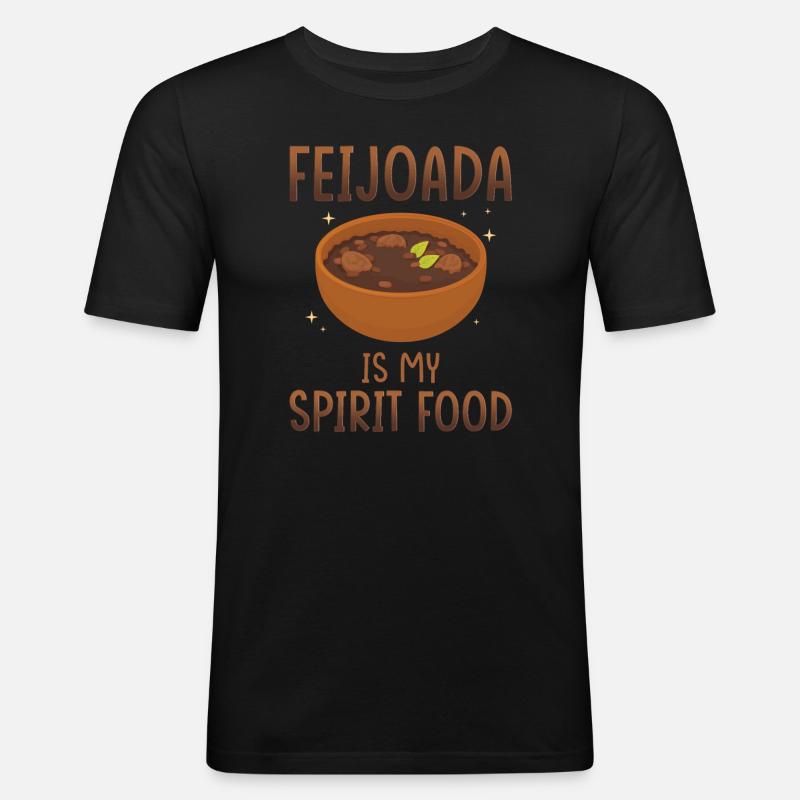 Feijoada ist meine Leibspeise - Männer Slim Fit T-Shirt - Schwarz