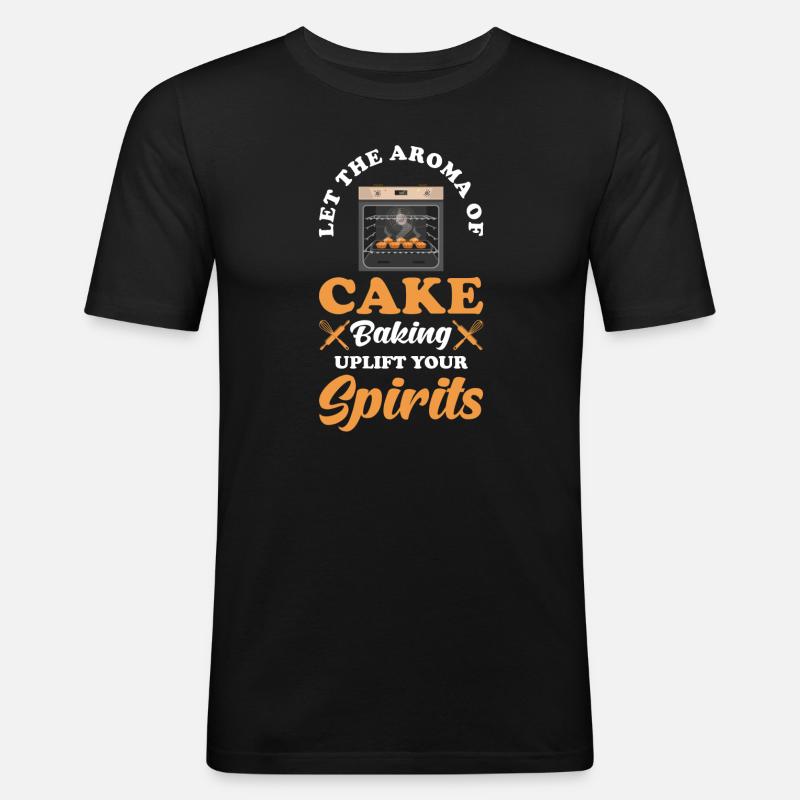 Cakes, baking, baking, bakery - Men's Slim Fit T-Shirt - black