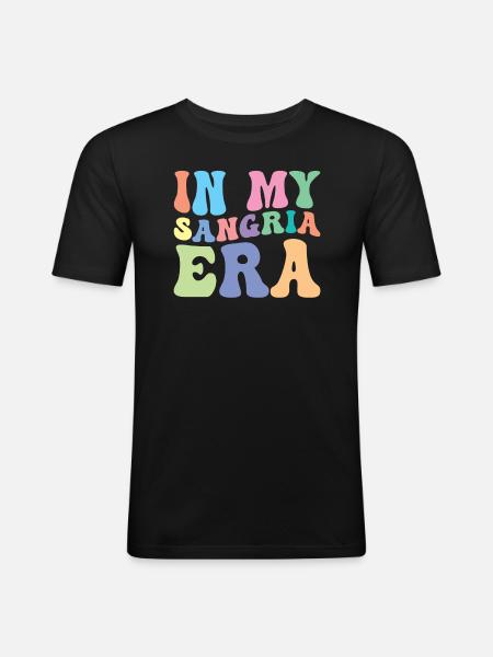 Sangria Retro Groovy In My - Men's Slim Fit T-Shirt - black