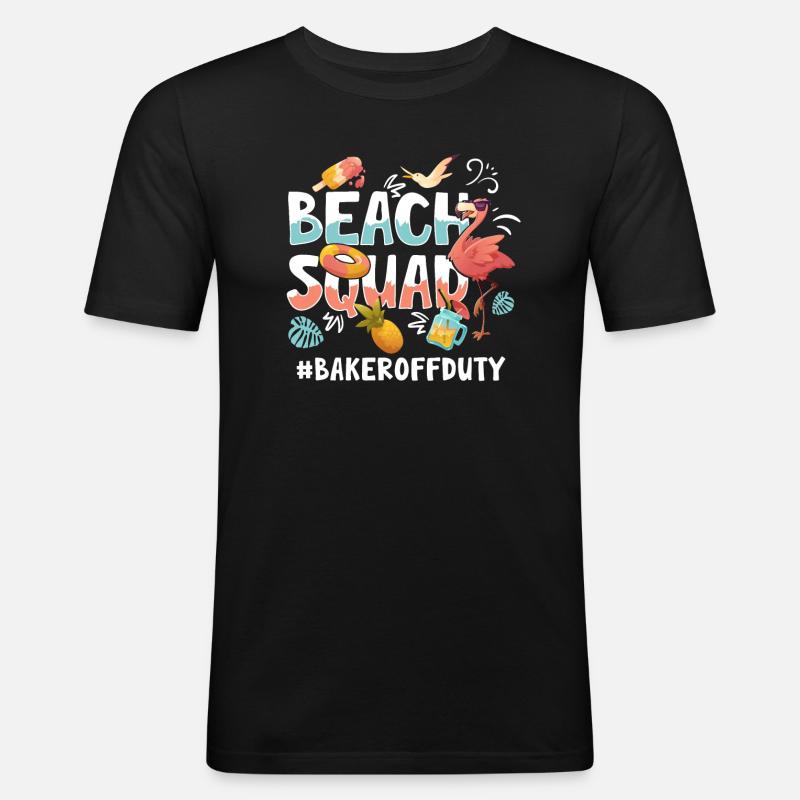 Baker Vacation Beach Group - Men's Slim Fit T-Shirt - black