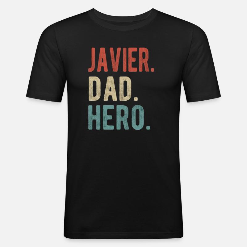 Javier Papa Held - Männer Slim Fit T-Shirt - Schwarz