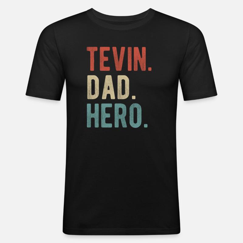 Tevin Papa Held - Männer Slim Fit T-Shirt - Schwarz