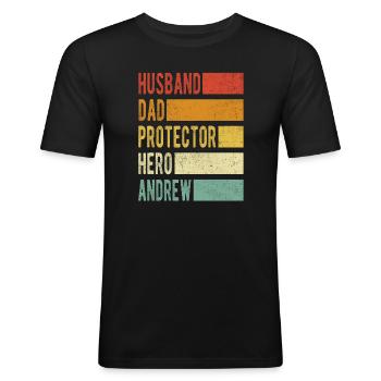 Andrew Name Dad Gift - Men's Slim Fit T-Shirt - black - Front - Nik (191cm)