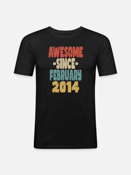 Awesome February 2014 - Men's Slim Fit T-Shirt - black