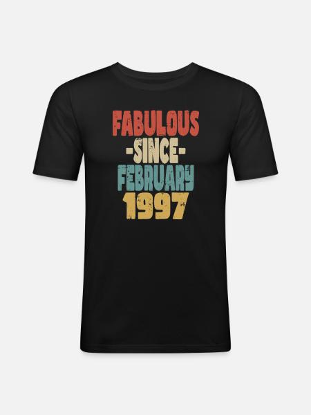 Fabuleux Février 1997 - T-shirt près du corps Homme - noir