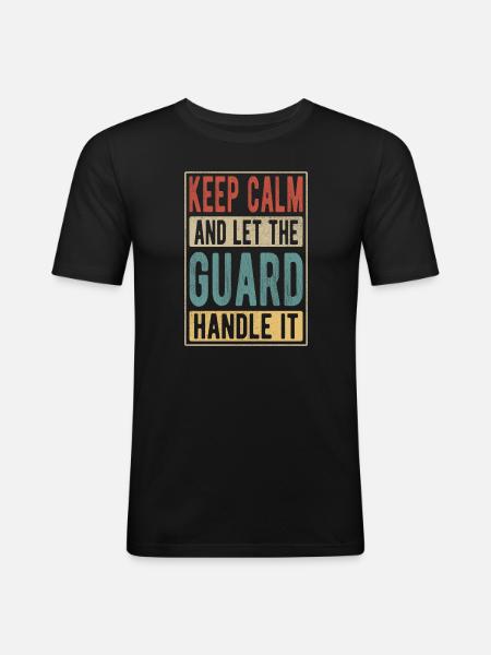 Guard Retro Gift - Men's Slim Fit T-Shirt - black