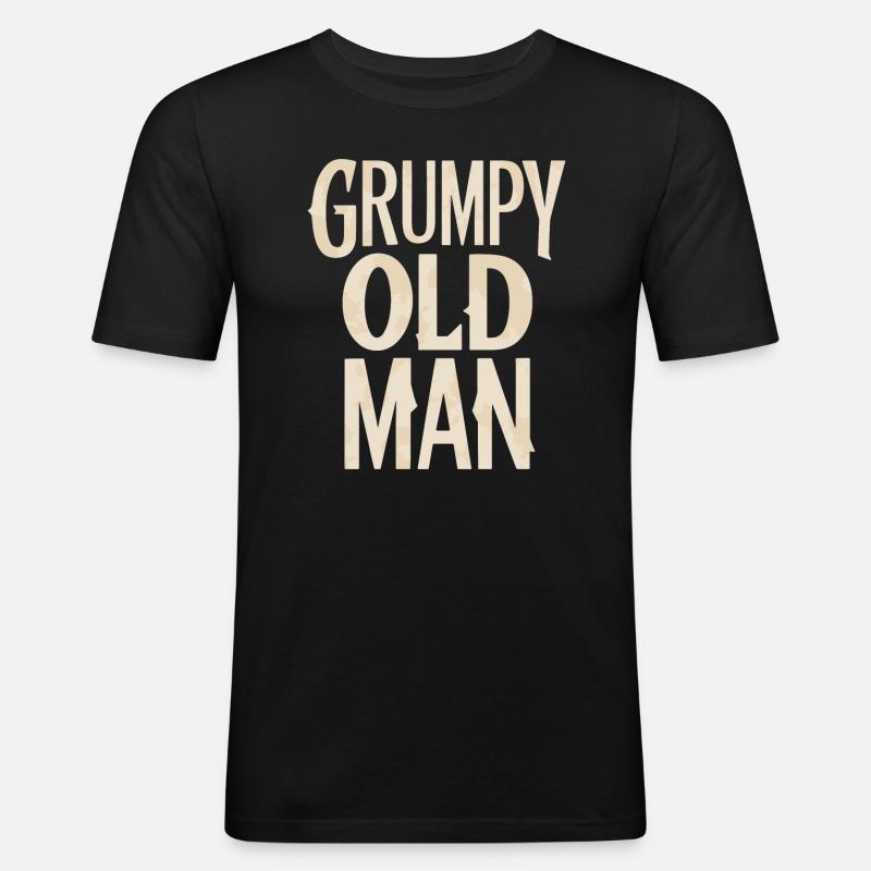 Grumpy Old Man Unverwechselbarer Stil - Männer Slim Fit T-Shirt - Schwarz