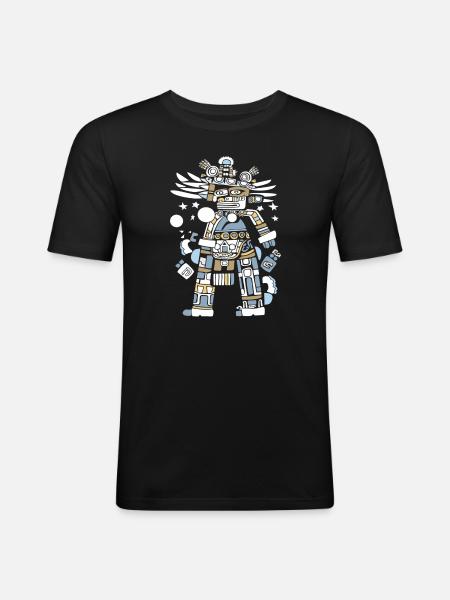 Mayan God Mayan Mythology Itzamna - Men's Slim Fit T-Shirt - black