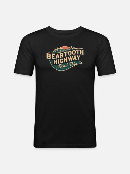 Beartooth Highway Road Trip Adventure - Men's Slim Fit T-Shirt - black
