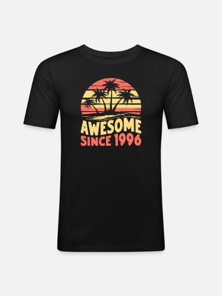 Awesome Since 1996 Birthday - Men's Slim Fit T-Shirt - black