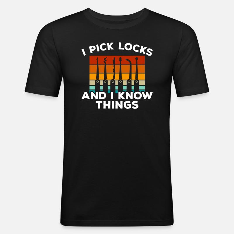 Locksmith Locksmithing Locksmiths - Men's Slim Fit T-Shirt - black