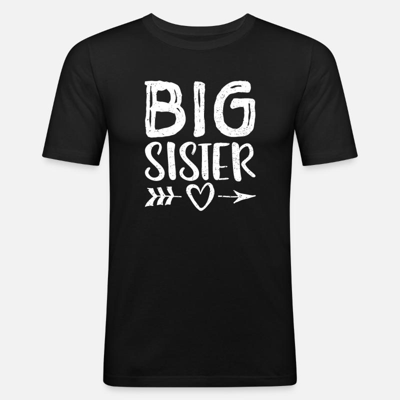 Big Sister - Fratelli - Maglietta aderente da uomo - nero