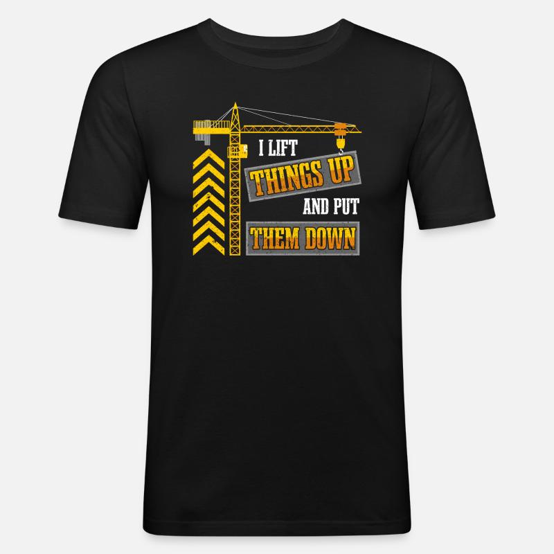 Crane Operator Construction - Men's Slim Fit T-Shirt - black