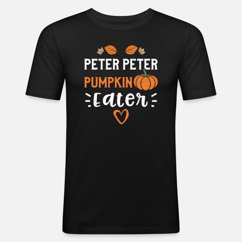 Peter Peter Pumpkin Eater - Männer Slim Fit T-Shirt - Schwarz