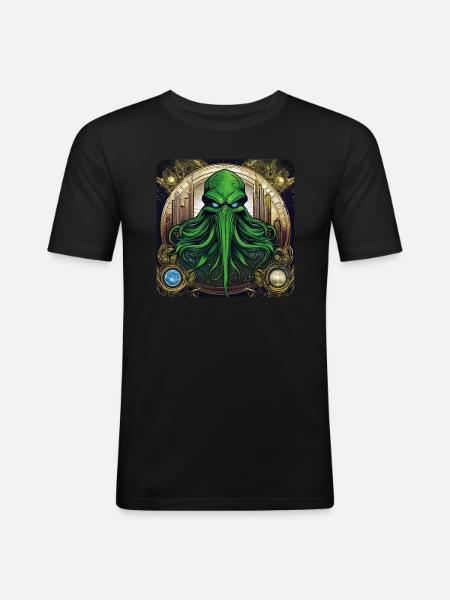 Cthulhu Monsters in the Universe - Men's Slim Fit T-Shirt - black