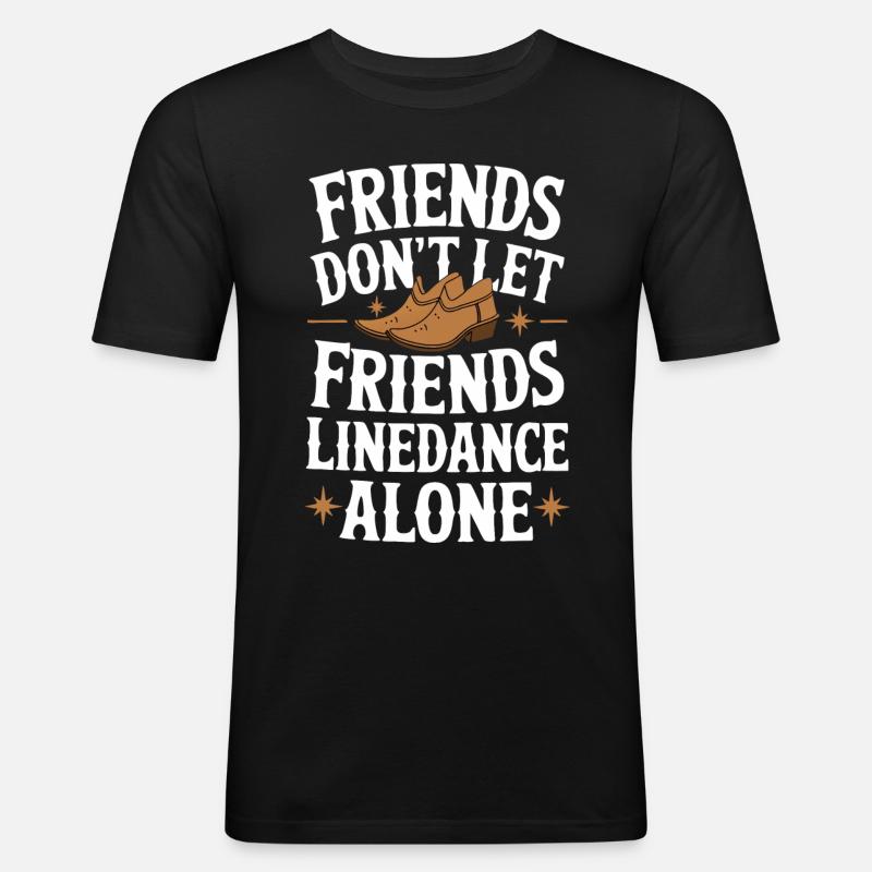 Line Dancing Dancing Dancers - Men's Slim Fit T-Shirt - black