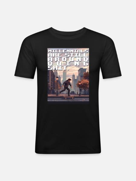 Millennials - Men's Slim Fit T-Shirt - black
