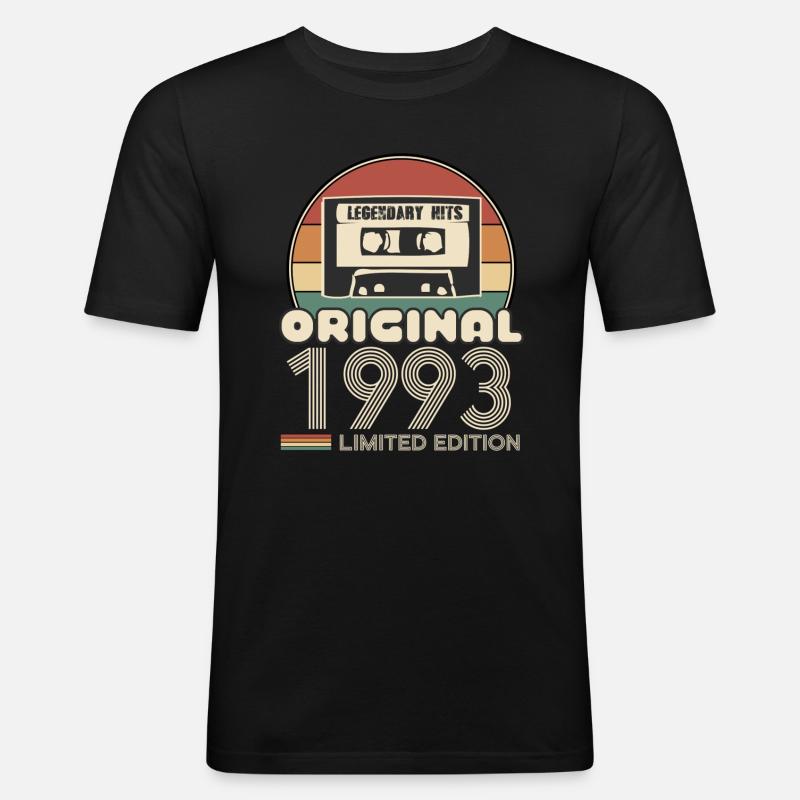 1993 - Männer Slim Fit T-Shirt - Schwarz