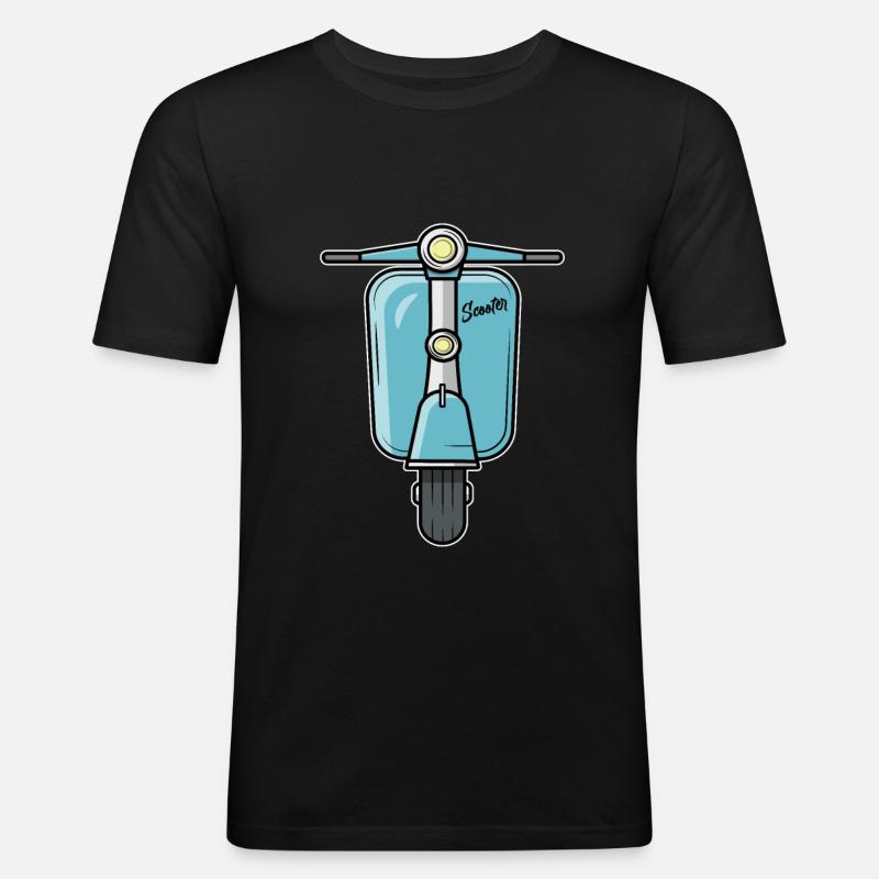 Scooter Motorroller Roller - Männer Slim Fit T-Shirt - Schwarz