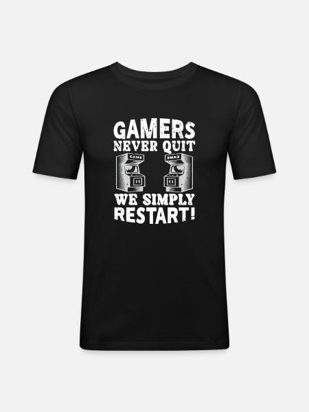 Gamers Outfit - Men's Slim Fit T-Shirt - black