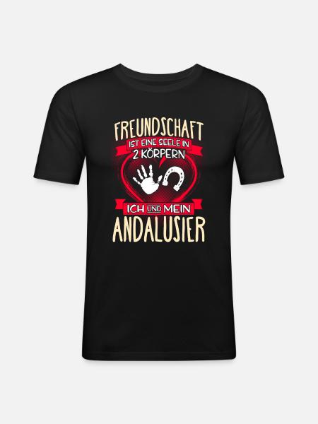 ANDALUSIER - 3 - Männer Slim Fit T-Shirt - Schwarz