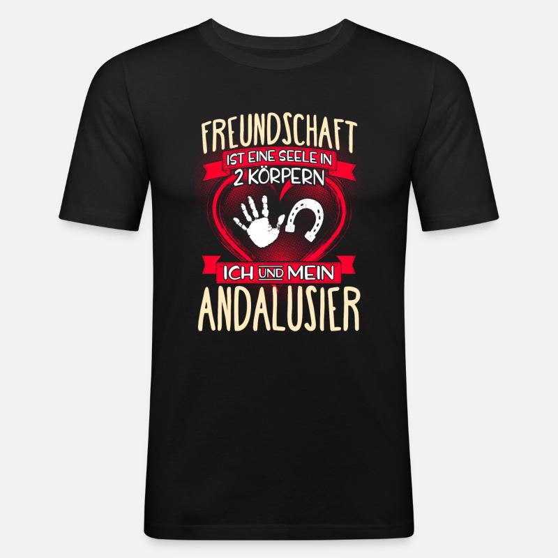ANDALUSIER - 3 - Männer Slim Fit T-Shirt - Schwarz