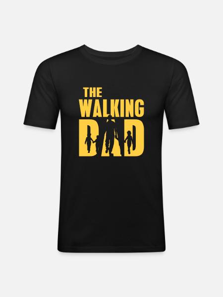 Le cadeau du père qui marche pour le père - T-shirt près du corps Homme - noir