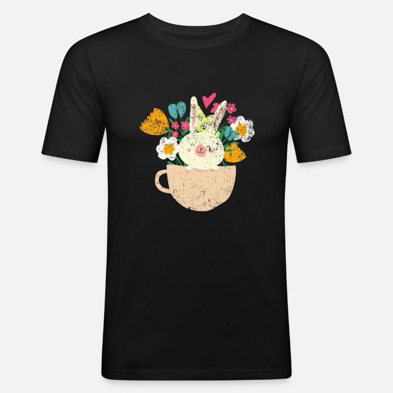 Ostern - Männer Slim Fit T-Shirt - Schwarz