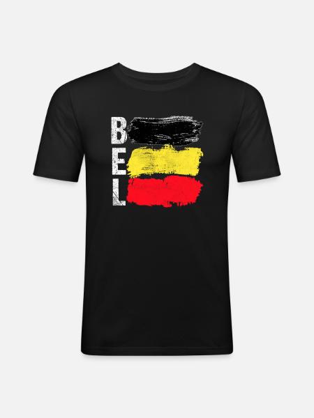 Belgium - Men's Slim Fit T-Shirt - black