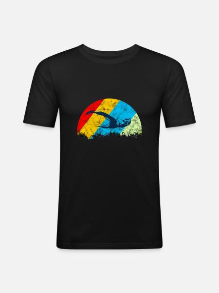 Natation - T-shirt près du corps Homme - noir
