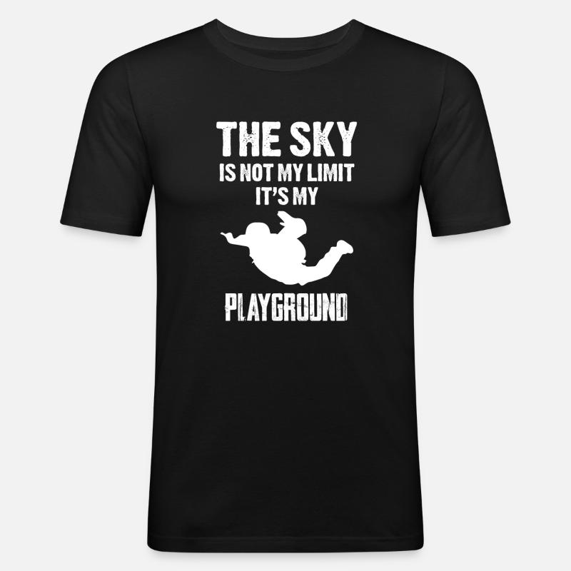 Skydive Fallschirmspringen Geschenkidee - T-shirt près du corps Homme - noir