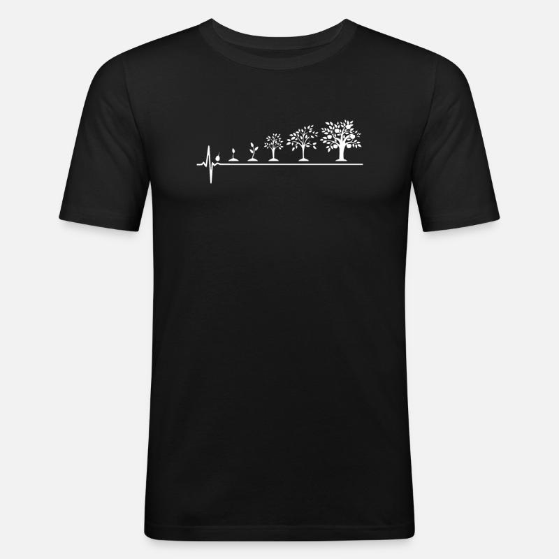 Plants evolution - Men's Slim Fit T-Shirt - black