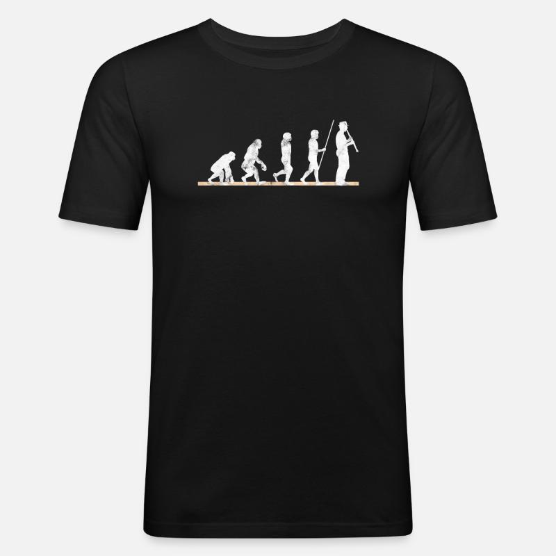 Evolution des clarinettes - T-shirt près du corps Homme - noir