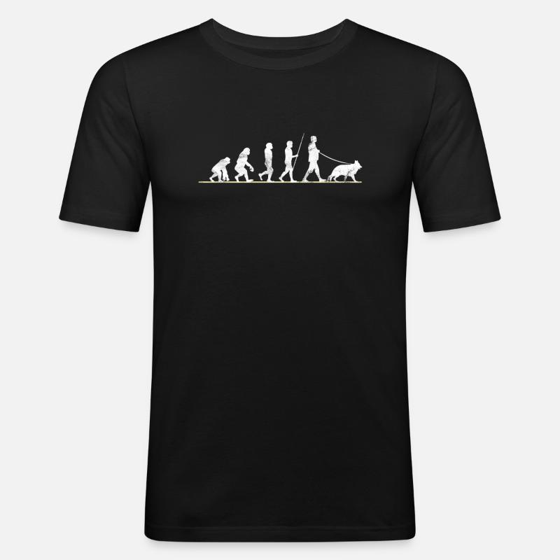 German Shepherd Evolution - Men's Slim Fit T-Shirt - black