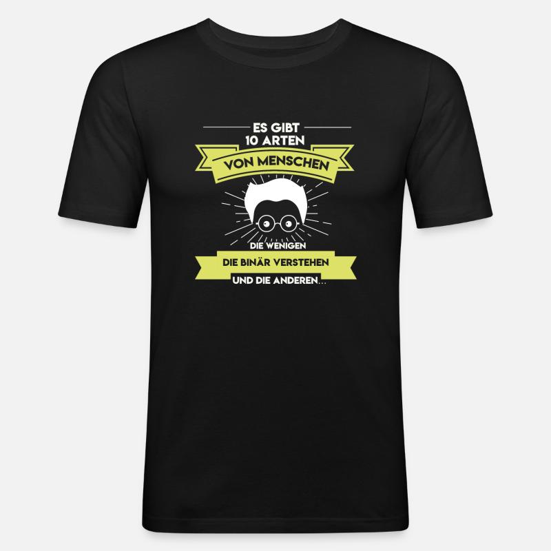 Informatiker - lustige Sprüche Geschenk - Männer Slim Fit T-Shirt - Schwarz