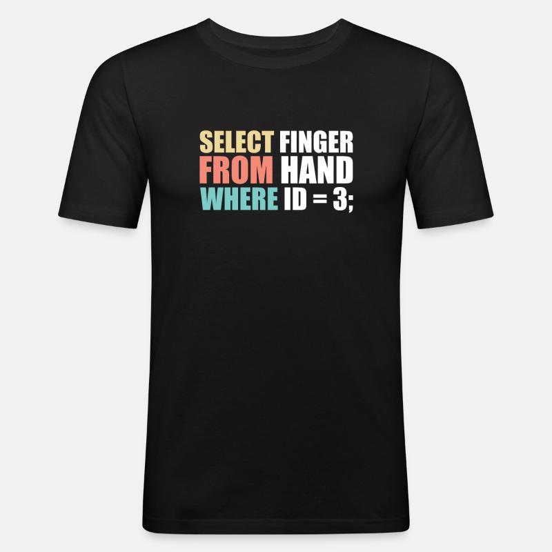 Informatiker Programmierer - Männer Slim Fit T-Shirt - Schwarz
