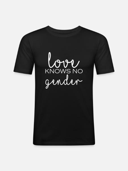 Love knows no gender - Men's Slim Fit T-Shirt - black
