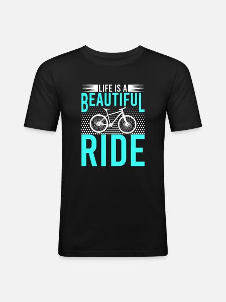 Life is a beautiful ride - Men's Slim Fit T-Shirt - black