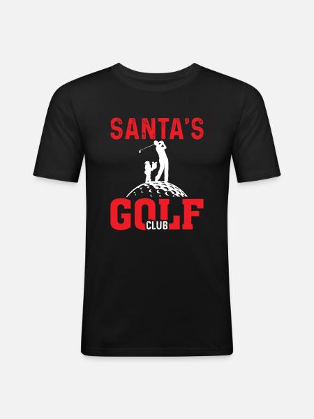 Santa's Golf Club - Men's Slim Fit T-Shirt - black