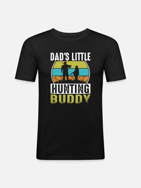 Daddy's little hunting buddy - Men's Slim Fit T-Shirt - black