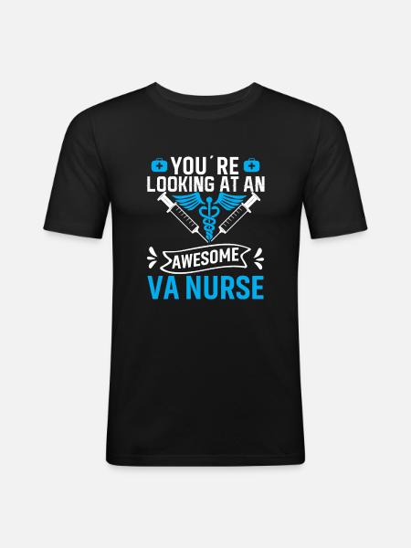 You See A Fantastic Va-Nurse - Men's Slim Fit T-Shirt - black