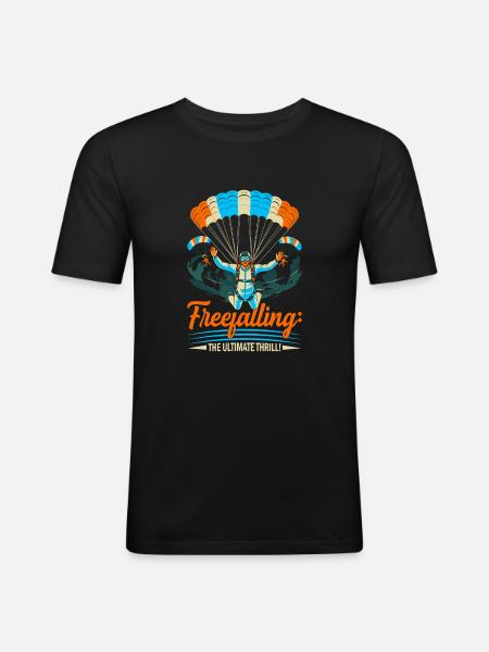 Freefalling: the ultimate thrill! - Men's Slim Fit T-Shirt - black