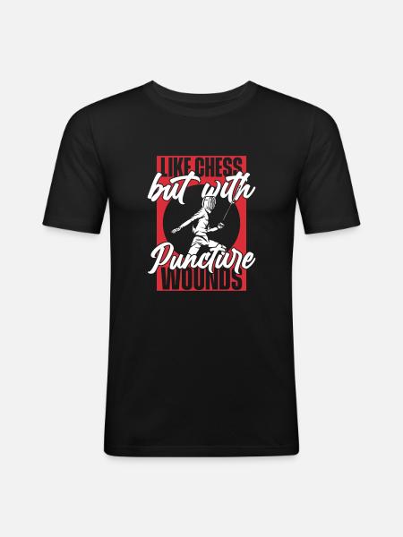 Fencing Fencer - Men's Slim Fit T-Shirt - black